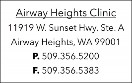 Summit Rehabilitation Associates Airway Heights Location